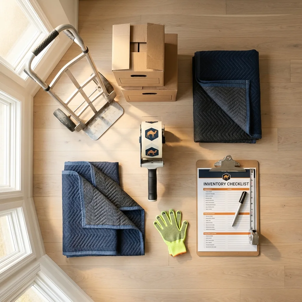 Professional moving supplies and packing materials layout for Aransas Pass residential relocations